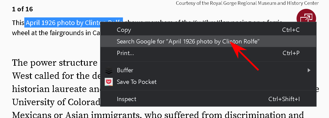 Description in caption